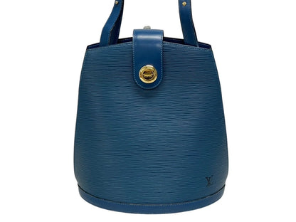 Louis Vuitton Cluny Shoulder Bag Epi Leather Blue Gold — view 2
