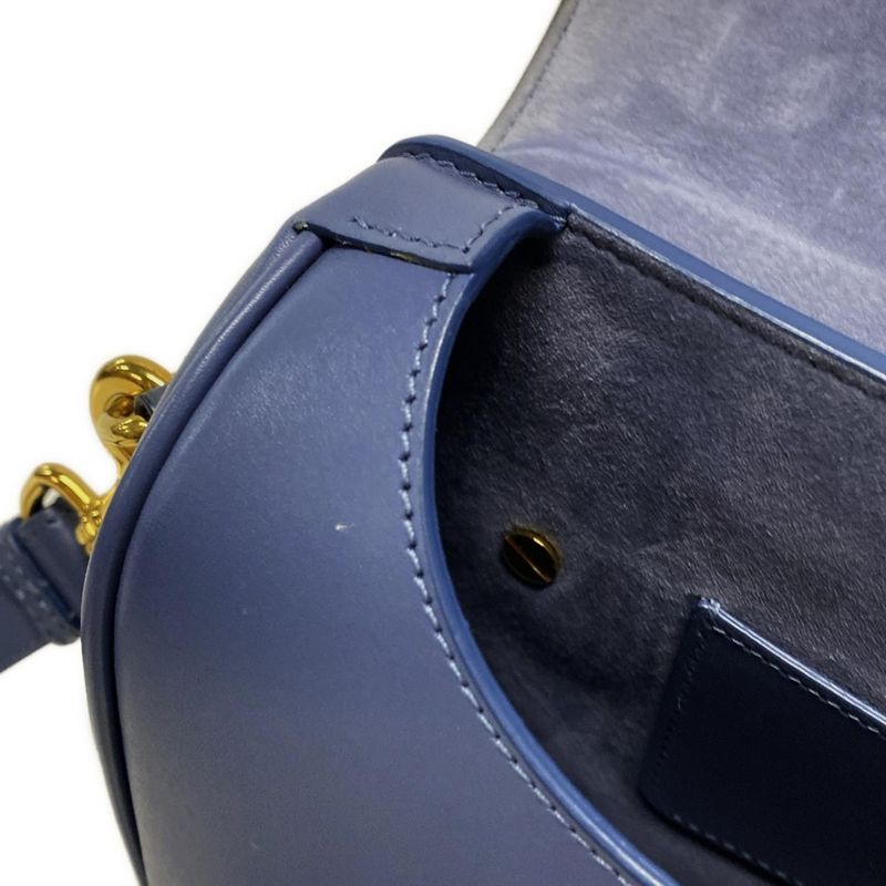 DIOR Christian Dior Shoulder Bag Dior Bobby Medium Bag Blue Gray