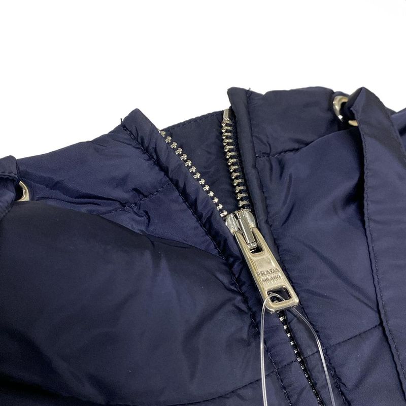 Prada Down Coat Size 40 M Women - Dark Navy Long Sleeves Winter Down