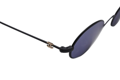 Chanel Oval Sunglasses Eyewear CC Logo Black — view 7