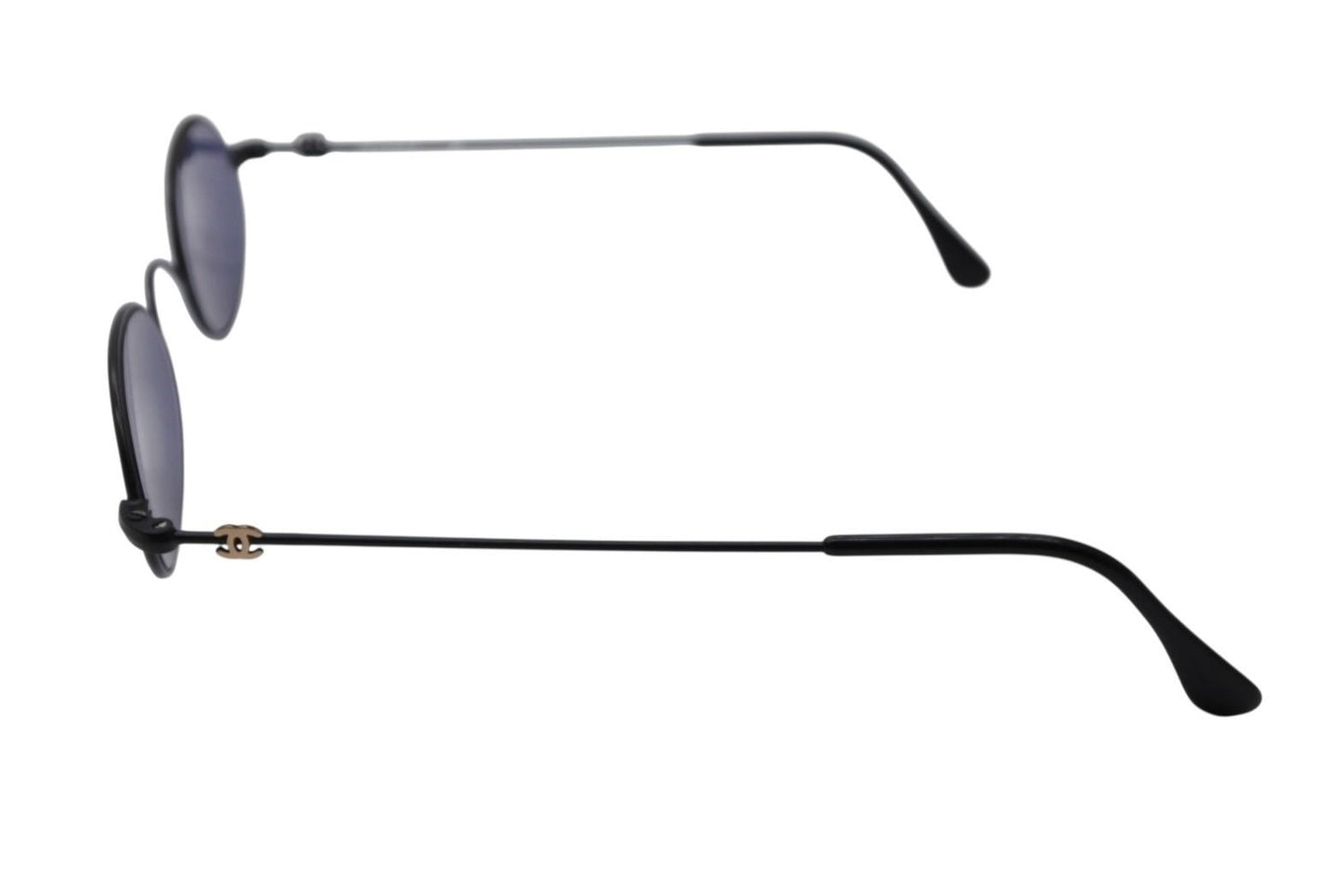 Chanel Oval Sunglasses Eyewear CC Logo Black — view 3