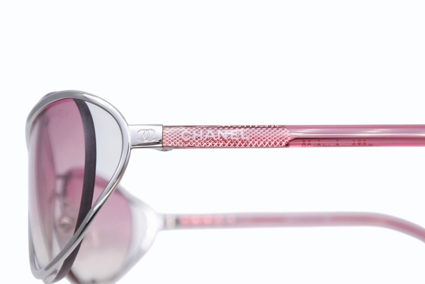 Chanel Sunglasses Eyewear CC Logo Pink Silver — view 3