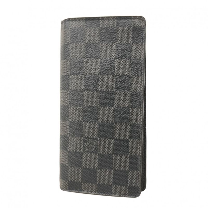 Louis Vuitton Damier Graphite Portefeuille Blazer N62665 Black Men's Long Wallet