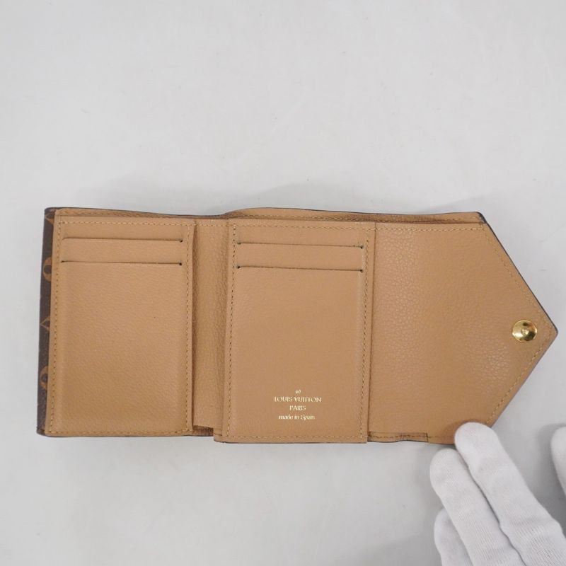Louis Vuitton Trifold Wallet Monogram Portefeuille Dubre Vcompact M64391 Sesame