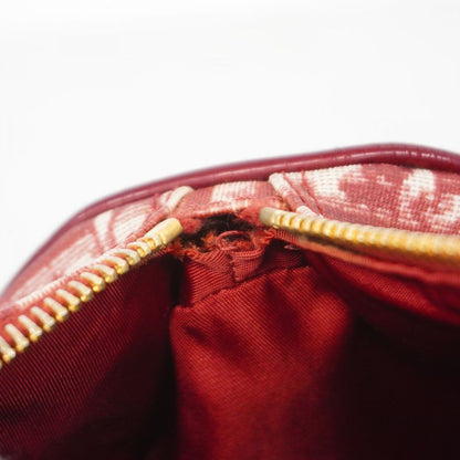 Christian Dior Handbag Trotter PVC Red Gold Hardware Women