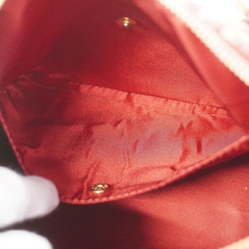 Christian Dior Handbag Trotter PVC Red Gold Hardware Women