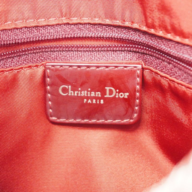 Christian Dior Handbag Trotter PVC Red Gold Hardware Women