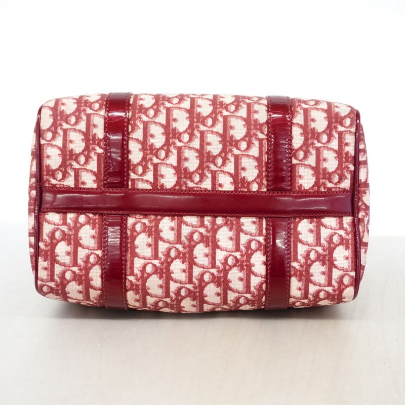 Christian Dior Handbag Trotter PVC Red Gold Hardware Women