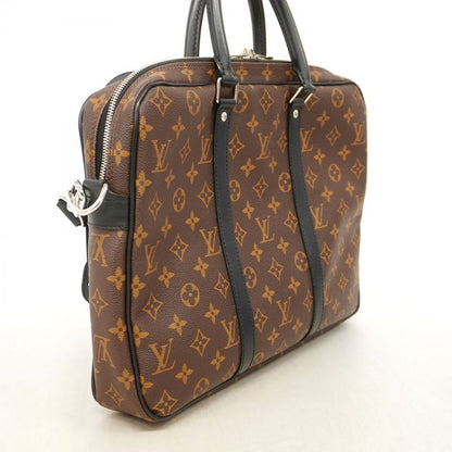 Louis Vuitton Business Bag Monogram Macassar Porte Documents Voyage PM M52005