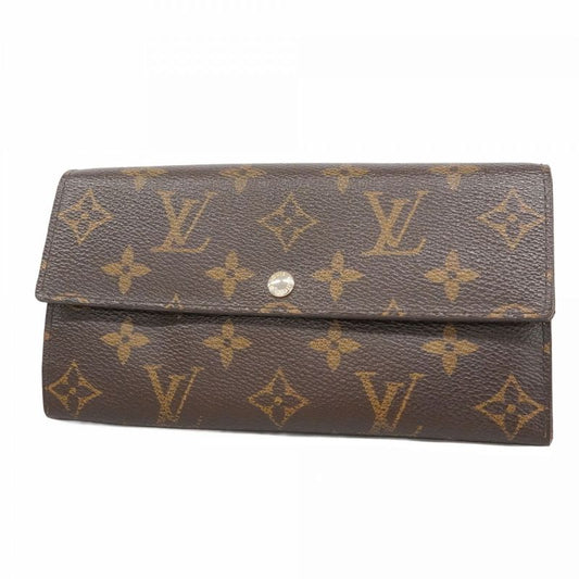 Louis Vuitton Long Wallet Monogram Portefeuille Sarah M61734 Brown Men Women