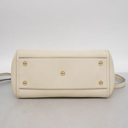 Gucci Handbag Soho 369176 Leather White Chien Pan Gold Hardware 2way Bag Ladies