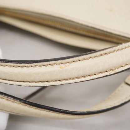Gucci Handbag Soho 369176 Leather White Chien Pan Gold Hardware 2way Bag Ladies