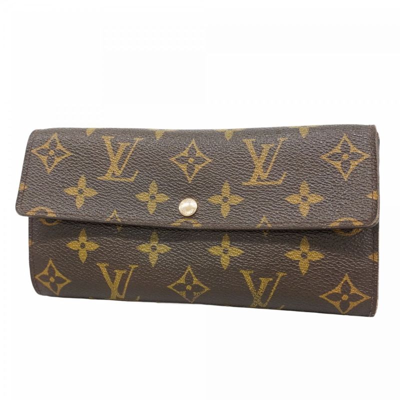 Louis Vuitton Long Wallet Monogram Portefeuille Sarah M61734 Brown Ladies
