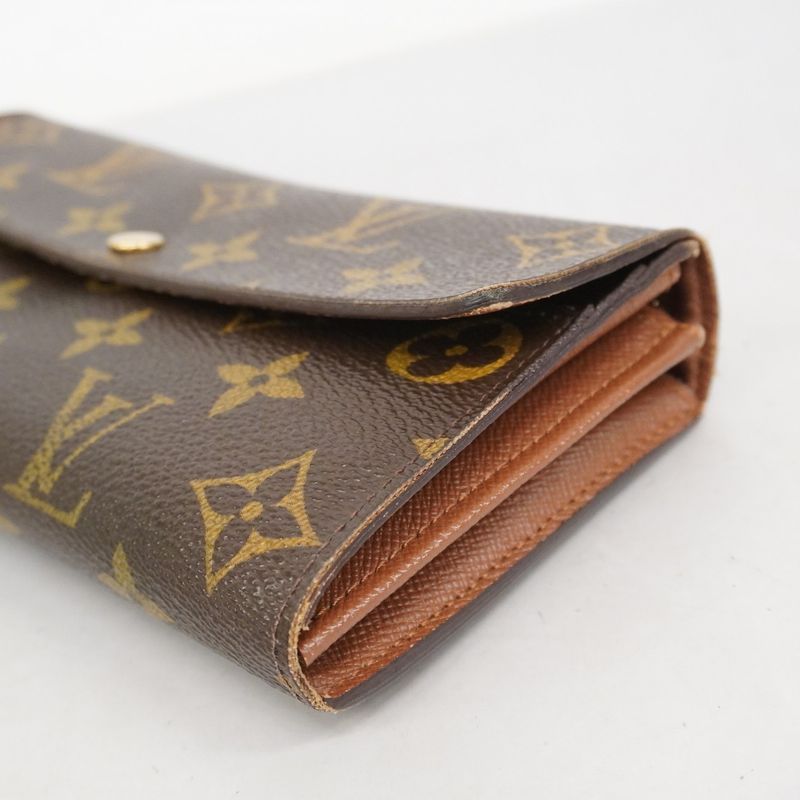 Louis Vuitton Long Wallet Monogram Portefeuille Sarah M61734 Brown Ladies