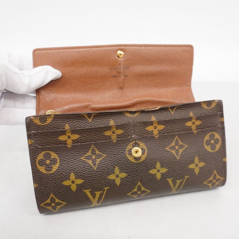 Louis Vuitton Long Wallet Monogram Portefeuille Sarah M61734 Brown Ladies