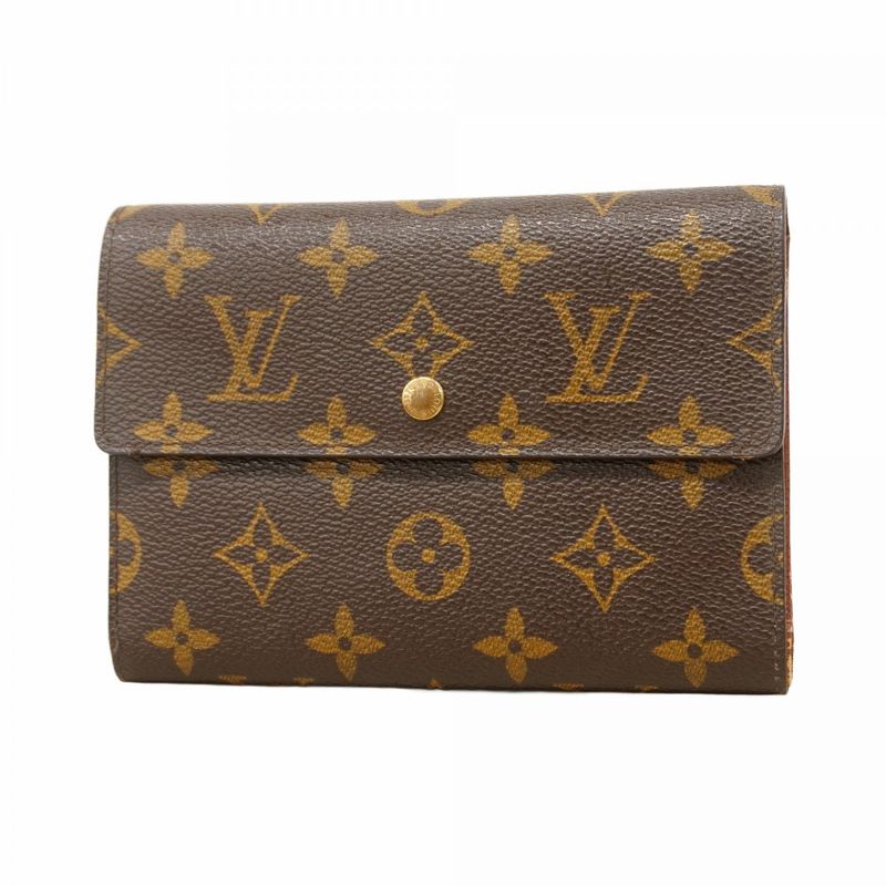 Louis Vuitton Trifold Wallet Monogram Porte-tresor Etui Papier M61202 Brown