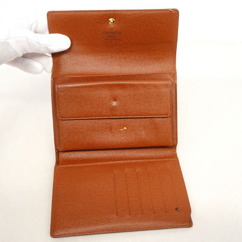 Louis Vuitton Trifold Wallet Monogram Porte-tresor Etui Papier M61202 Brown