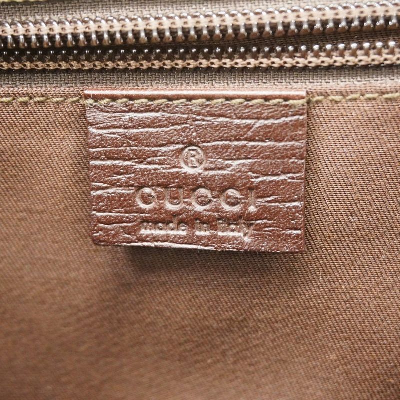 Gucci Shoulder Bag GG Supreme Sherry Line 145844 PVC Brown Silver Hardware Women