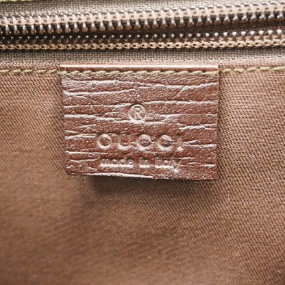 Gucci Shoulder Bag GG Supreme Sherry Line 145844 PVC Brown Silver Hardware Women