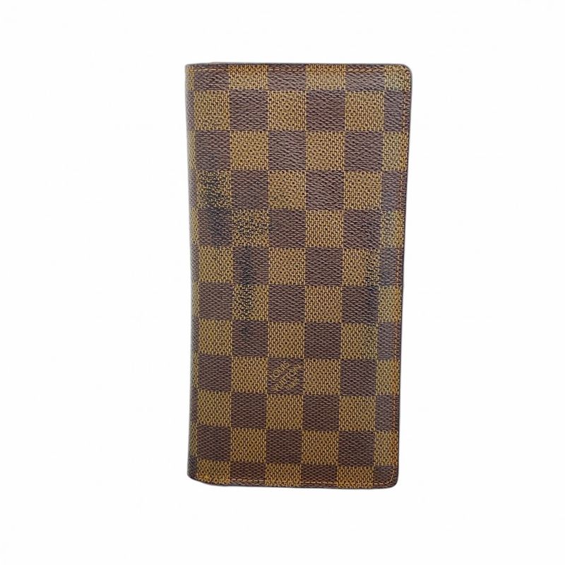 Louis Vuitton Long Wallet Damier Portefeuille Brazza N60017 Ebène Men's
