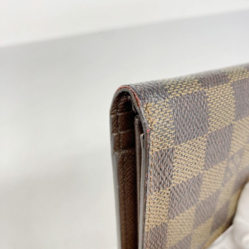 Louis Vuitton Long Wallet Damier Portefeuille Brazza N60017 Ebène Men's