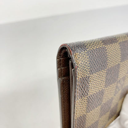 Louis Vuitton Long Wallet Damier Portefeuille Brazza N60017 Ebène Men's