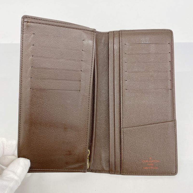 Louis Vuitton Long Wallet Damier Portefeuille Brazza N60017 Ebène Men's