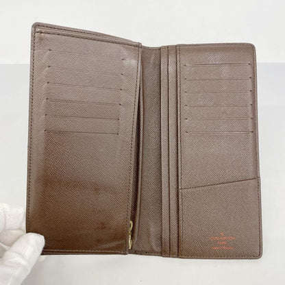 Louis Vuitton Long Wallet Damier Portefeuille Brazza N60017 Ebène Men's