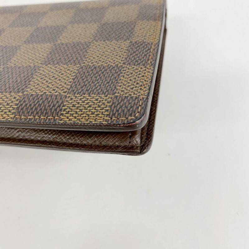 Louis Vuitton Long Wallet Damier Portefeuille Brazza N60017 Ebène Men's