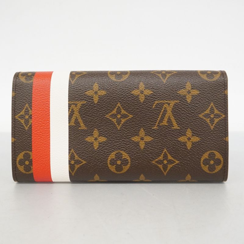 Louis Vuitton Long Wallet Monogram Groom Portefeuille Sarah M60034 Rouge Women