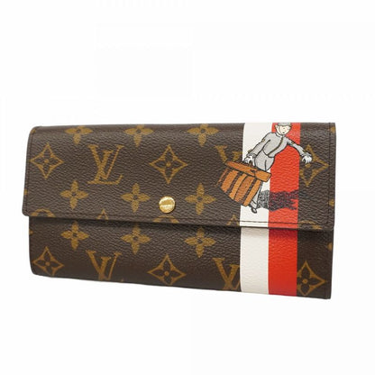 Louis Vuitton Long Wallet Monogram Groom Portefeuille Sarah M60034 Rouge Women