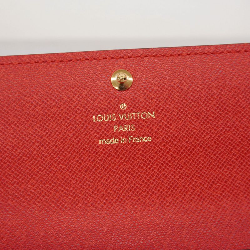 Louis Vuitton Long Wallet Monogram Groom Portefeuille Sarah M60034 Rouge Women