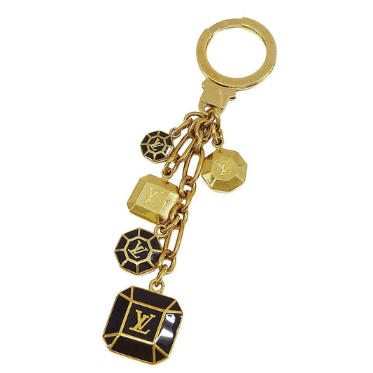 Louis Vuitton Key Holder Women'S Men'S Brand Portocre Cabochon Gold Black