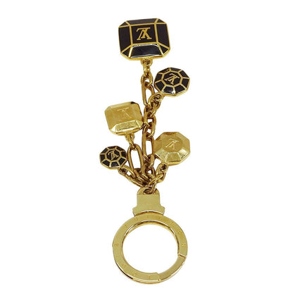 Louis Vuitton Key Holder Women'S Men'S Brand Portocre Cabochon Gold Black