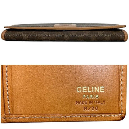 Celine Bifold Clasp Long Wallet Brown Macadam Wallet Clasp PVC