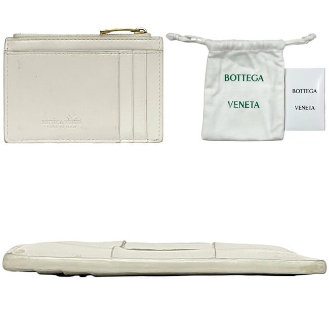 Bottega Veneta Coin Case White Cassette 679843 Coin Purse