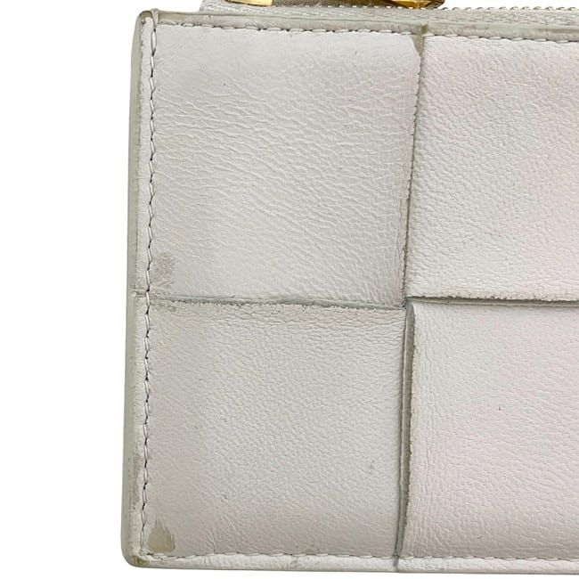 Bottega Veneta Coin Case White Cassette 679843 Coin Purse