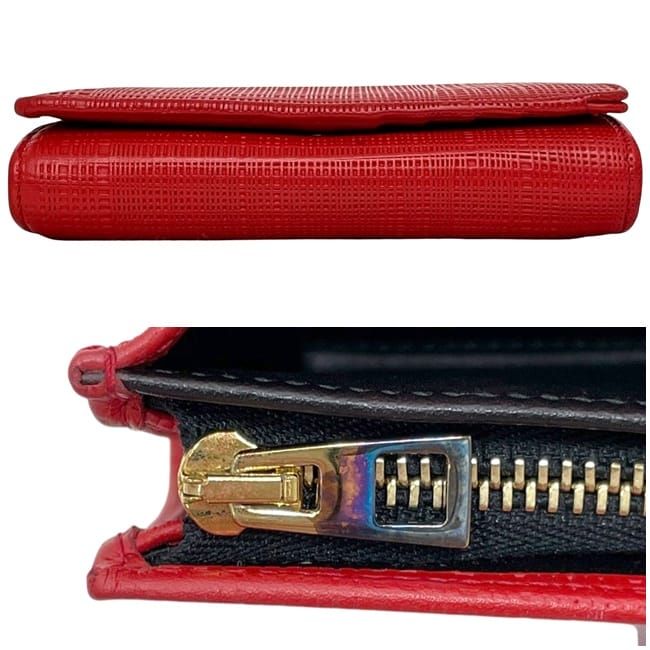 Loewe Bifold Wallet Red Linen Anagram 101.88k98