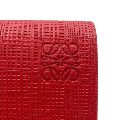 Loewe Bifold Wallet Red Linen Anagram 101.88k98