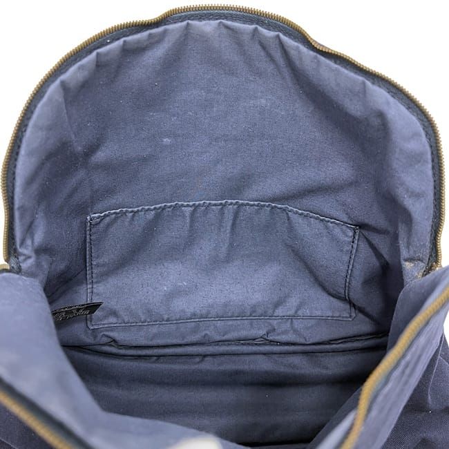 Hermes Pouch GM Navy Bolide Clutch Bag Cotton Preowned