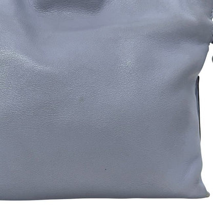Loewe Shoulder Bag Flamenco Blue Gray Leather Preowned