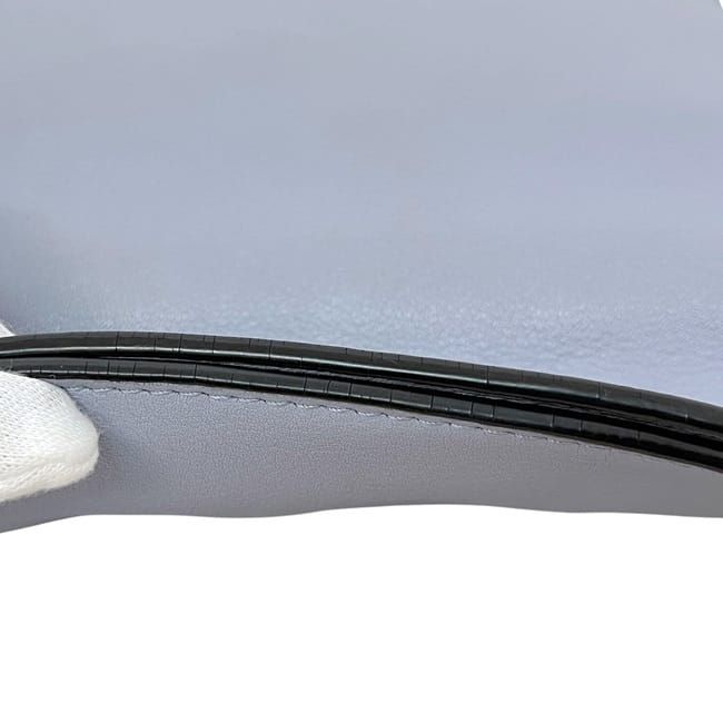 Loewe Shoulder Bag Flamenco Blue Gray Leather Preowned