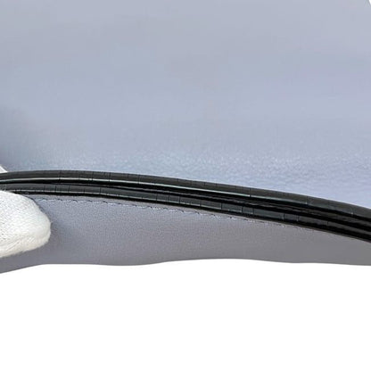 Loewe Shoulder Bag Flamenco Blue Gray Leather Preowned