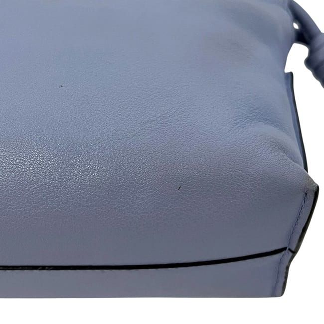 Loewe Shoulder Bag Flamenco Blue Gray Leather Preowned