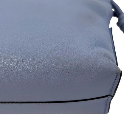 Loewe Shoulder Bag Flamenco Blue Gray Leather Preowned