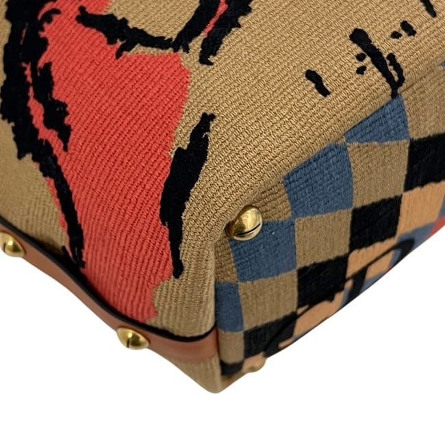 Christian Dior Bucket Bag Medium Beige Brown