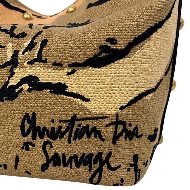 Christian Dior Bucket Bag Medium Beige Brown