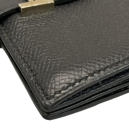 Hermes Coin Case Bearn Black New Shape Hardware Silver Hardware