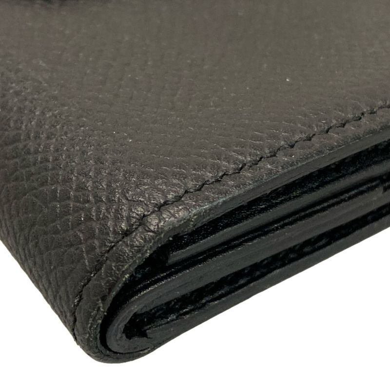 Hermes Coin Case Bearn Black New Shape Hardware Silver Hardware