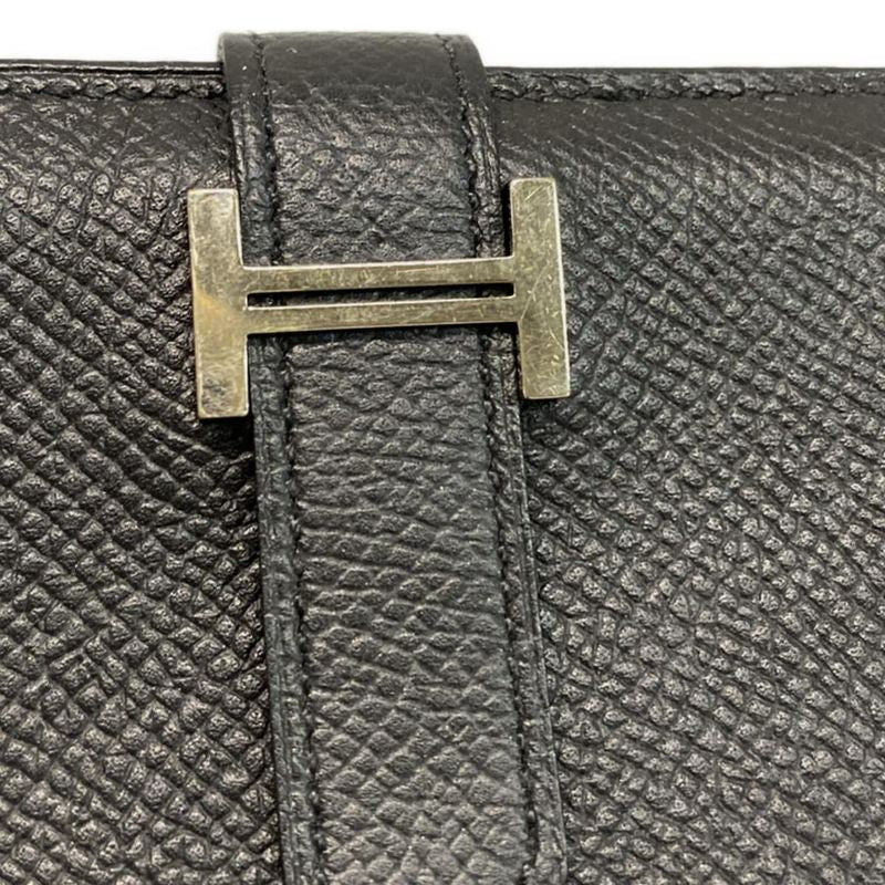 Hermes Coin Case Bearn Black New Shape Hardware Silver Hardware